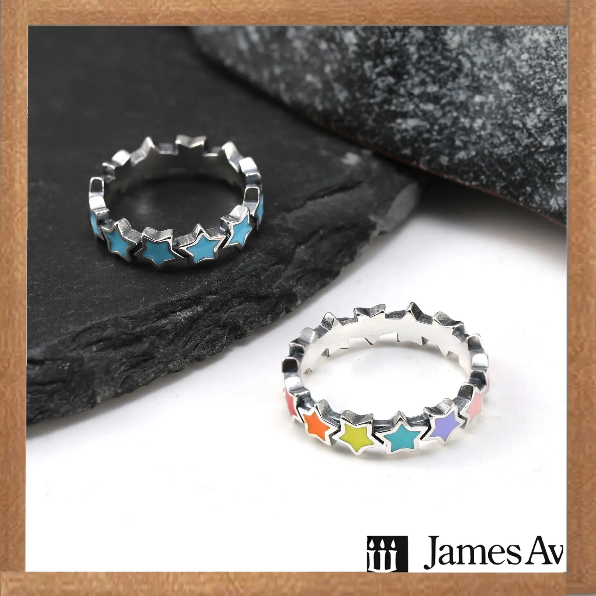 Minimalist Ring Stackable - S925 Vintage Silver Infinity Double Heart