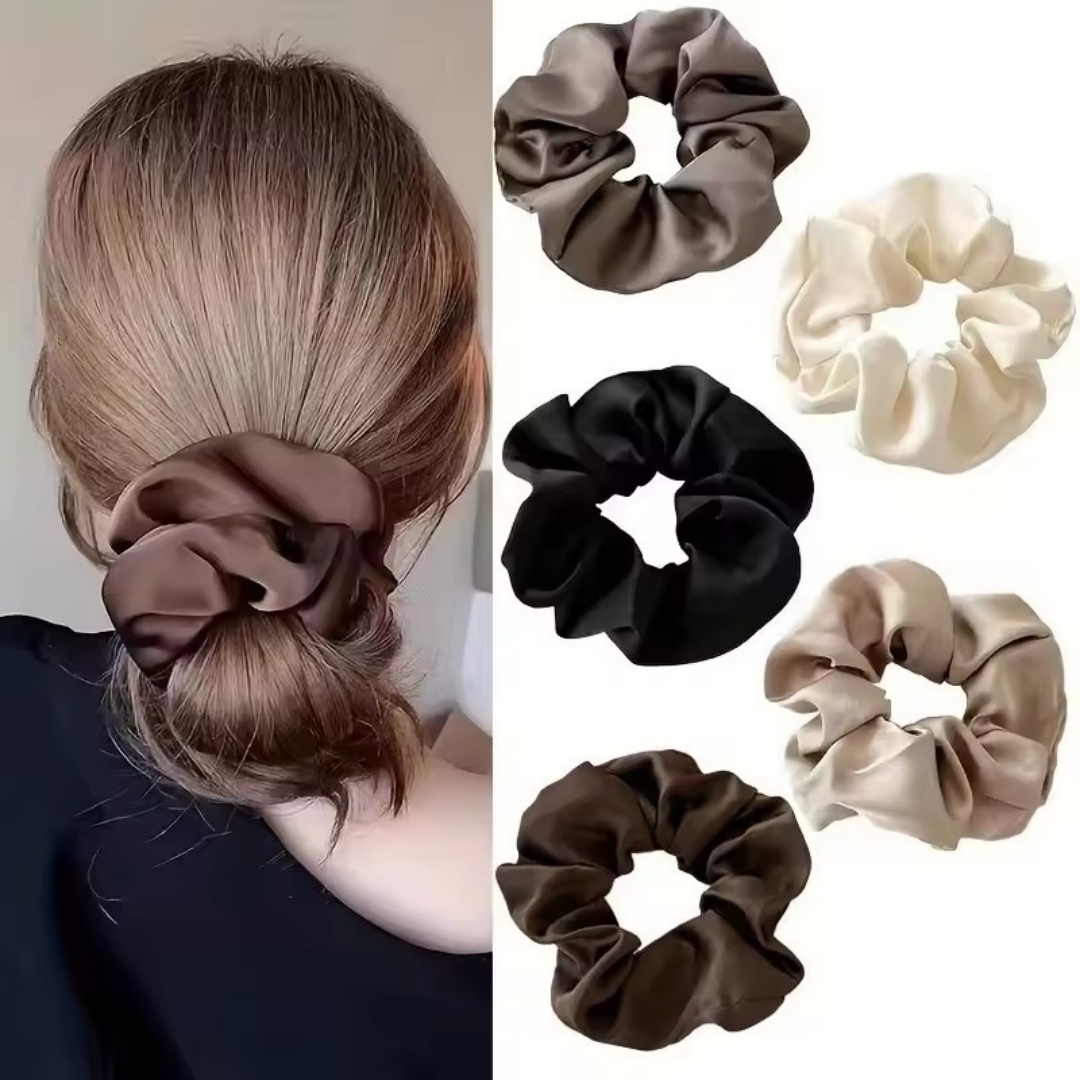 5PCS Satin Hair Scrunchie Exqu - Shop Jewelry & Watches Near Me ulasan dan harga
