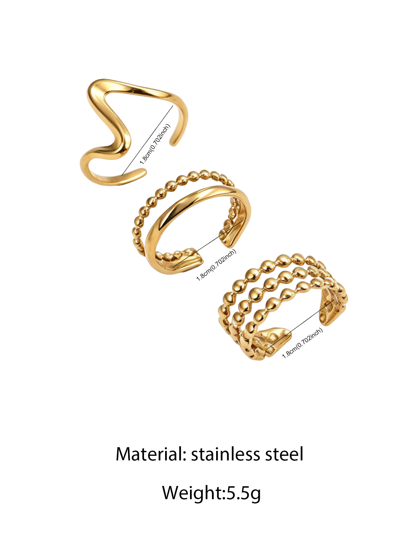 Minimalist Adjustable Open Rin - Minimalist Ring Stackable ulasan dan harga
