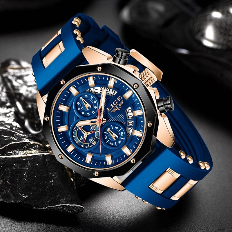 LIGE Fashion Men Watches Top B - Jewelry Inspired Watches ulasan dan harga
