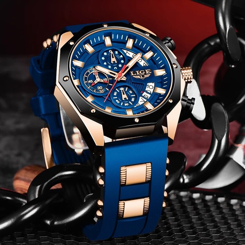 LIGE Fashion Men Watches Top B - Jewelry Inspired Watches ulasan dan harga