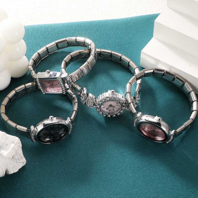 Shiny Zircon Square Luxury Wat - Jewelry Making Watches ulasan dan harga