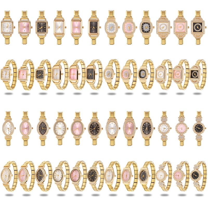 Shiny Zircon Square Luxury Wat - Jewelry Making Watches ulasan dan harga