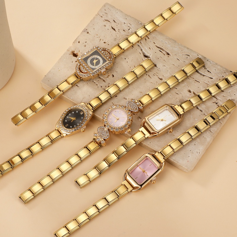 Shiny Zircon Square Luxury Wat - Jewelry Making Watches ulasan dan harga