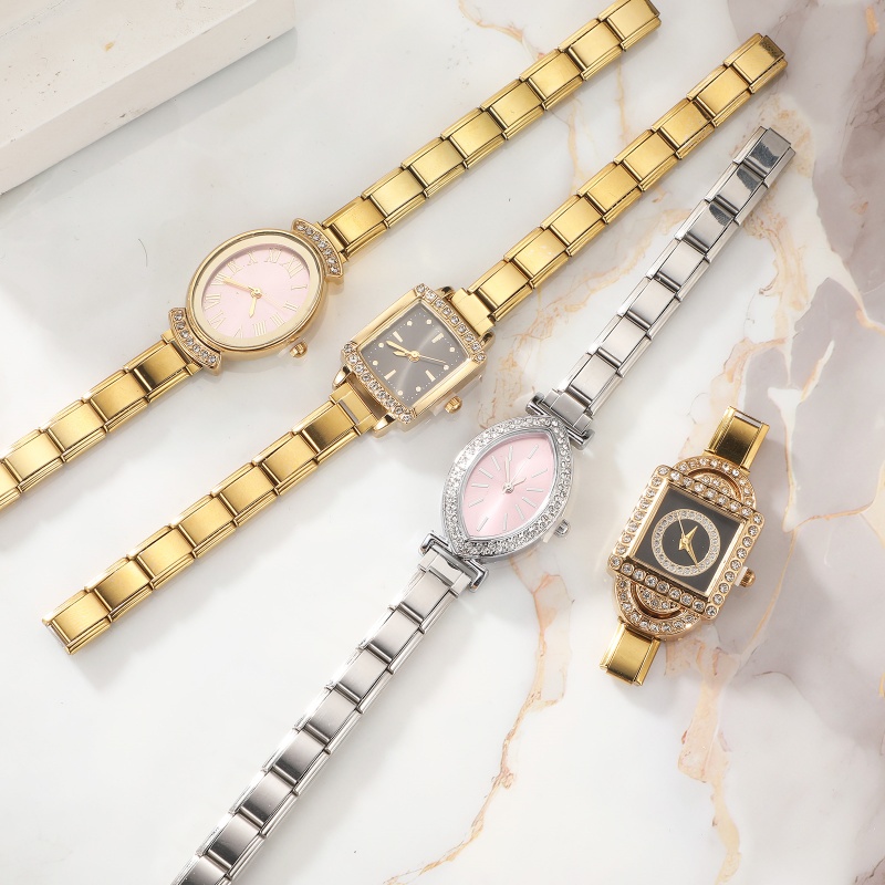 Shiny Zircon Square Luxury Wat - Jewelry Making Watches ulasan dan harga