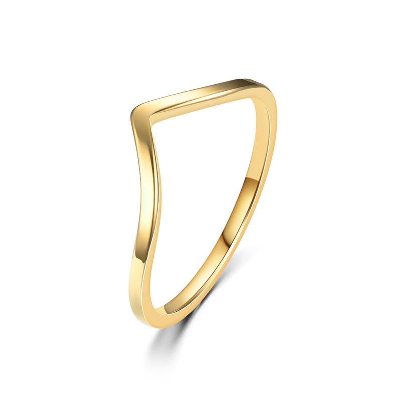 Minimalist Irregular Chevron V - Minimalist Ring Stackable ulasan dan harga