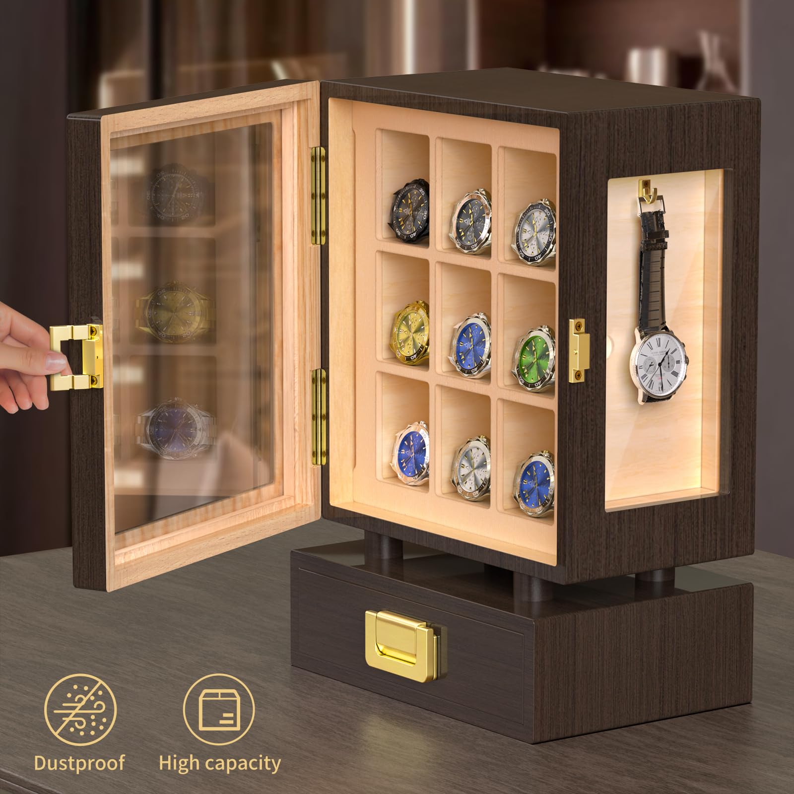 Custom Rectangle Wooden Watch  - Watches & Jewelry Tsukiu ulasan dan harga