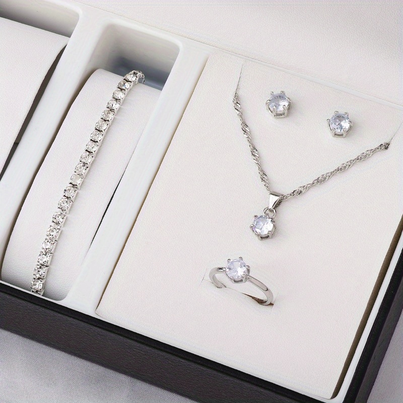 4-Piece Minimalist Zircon Jewe - Minimalist Ring Stackable ulasan dan harga