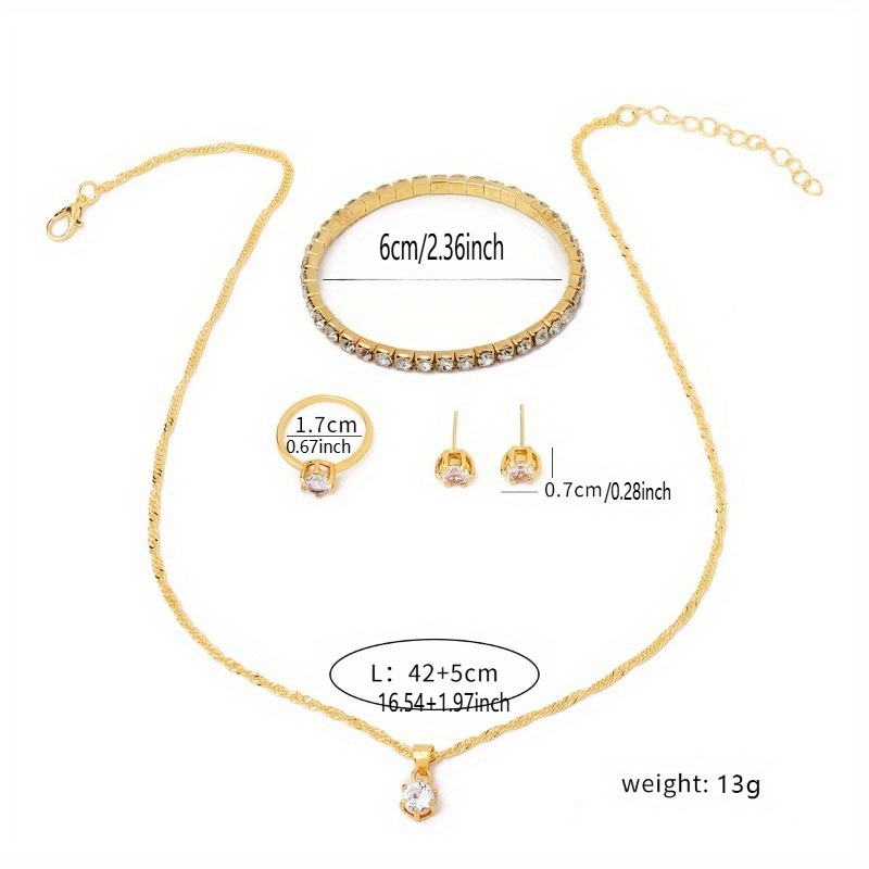 4-Piece Minimalist Zircon Jewe - Minimalist Ring Stackable ulasan dan harga