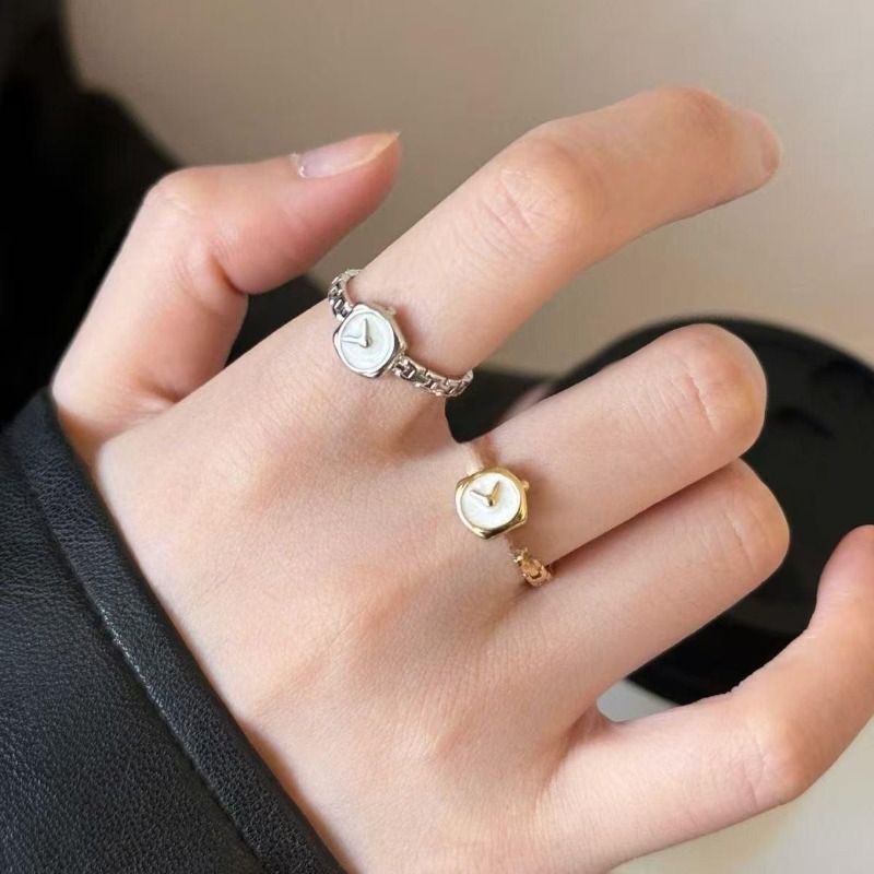 Unique Watch Shaped Opening Ri - Minimalist Ring Stackable ulasan dan harga