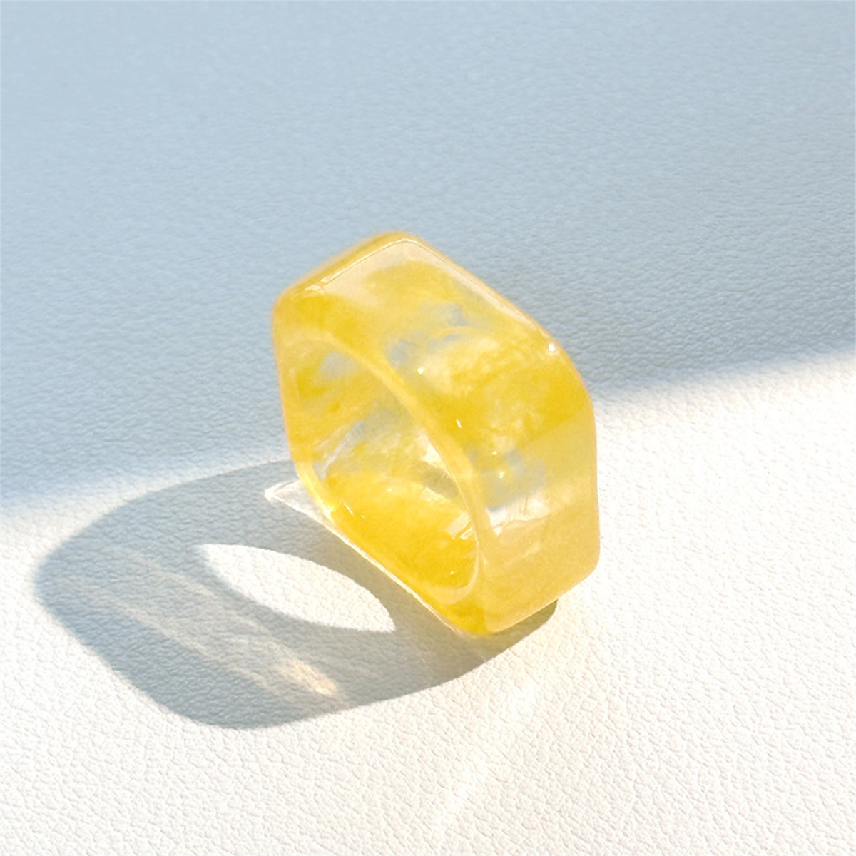 Square Resin Rings Aesthetic A - Minimalist Ring Stackable ulasan dan harga
