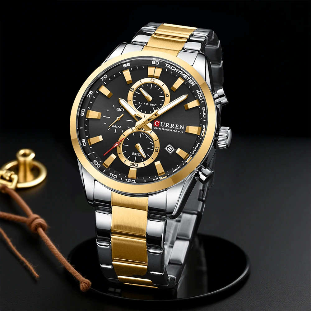 CURREN Casual Quartz Chrono Sp - Jewelry Watch ulasan dan harga