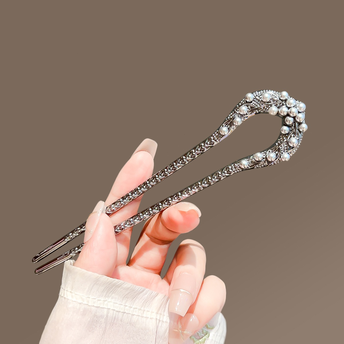 New Pearl U Shaped Hairpin For - Shop Jewelry & Watches Near Me ulasan dan harga