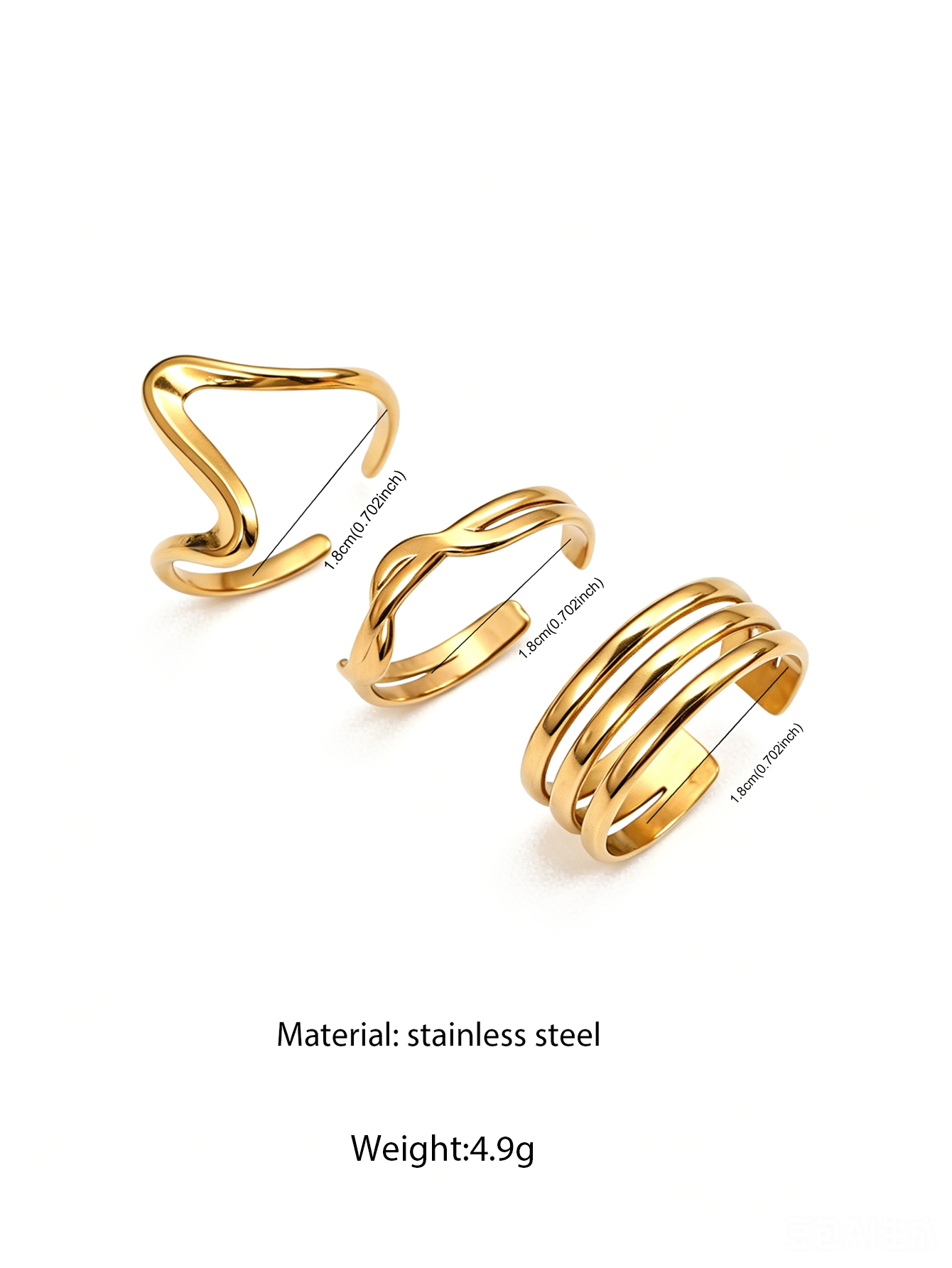 Women's Dainty Stackable Open  - Minimalist Ring Stackable ulasan dan harga