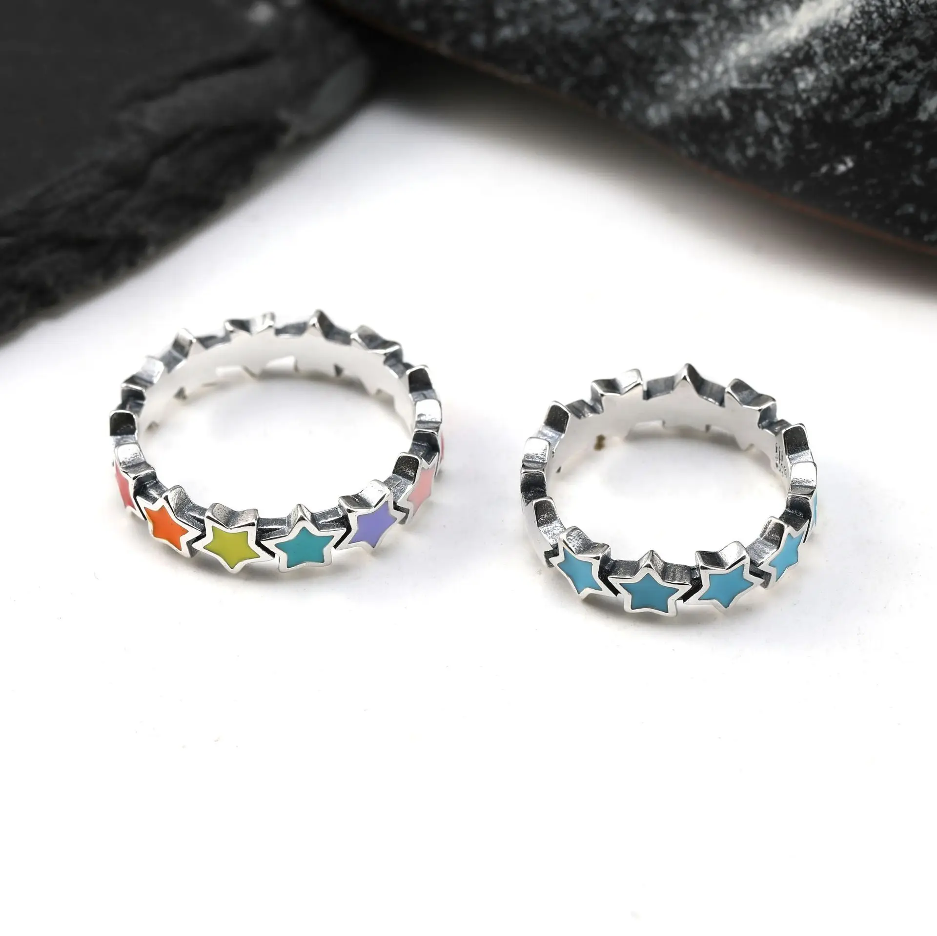 S925 Vintage Silver Infinity D - Minimalist Ring Stackable ulasan dan harga