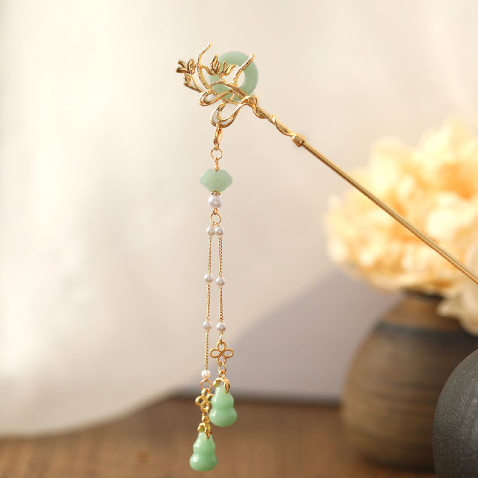 Chinese Style Glass Hairpin Fo - Shop Jewelry & Watches Near Me ulasan dan harga