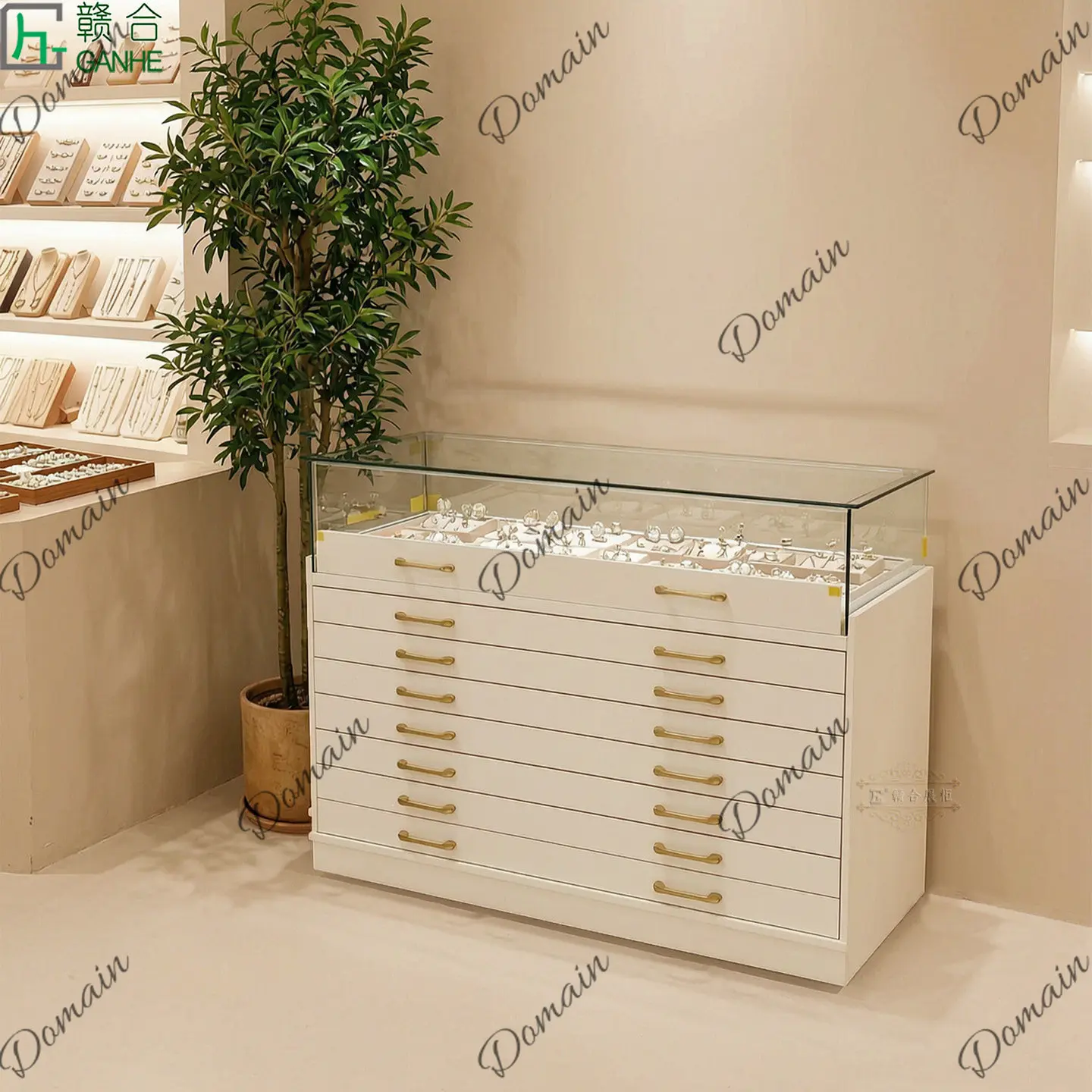 81 N Light luxury glass displa - Jewelry With Watches ulasan dan harga