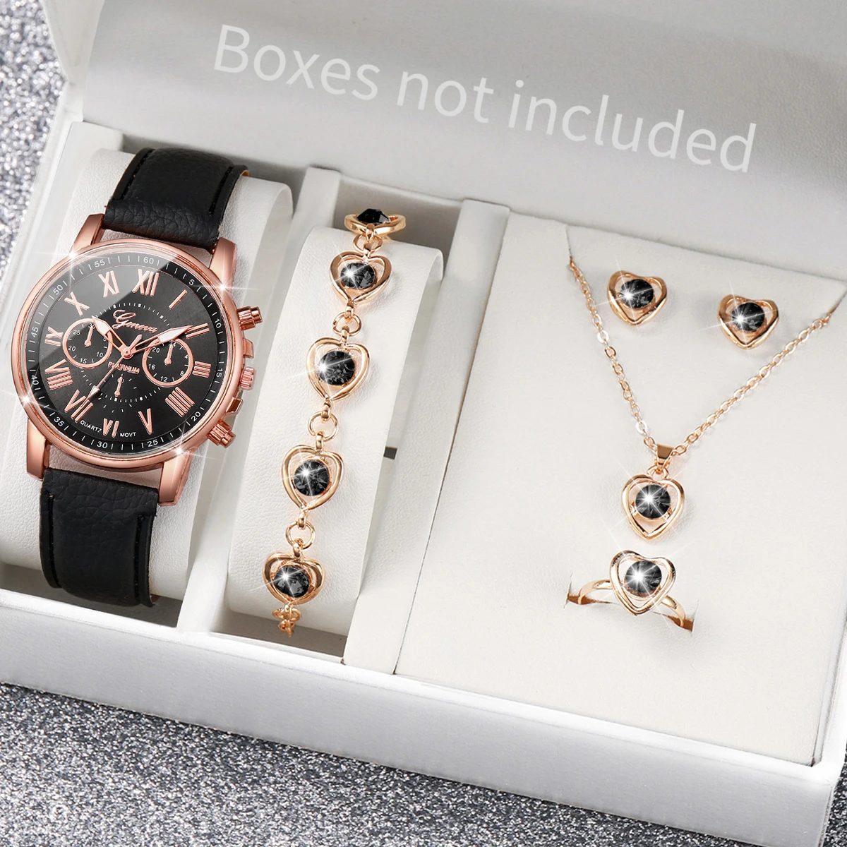AAA5Pcs Pink Heart Crystal Wat - Jewelry Watch Making ulasan dan harga