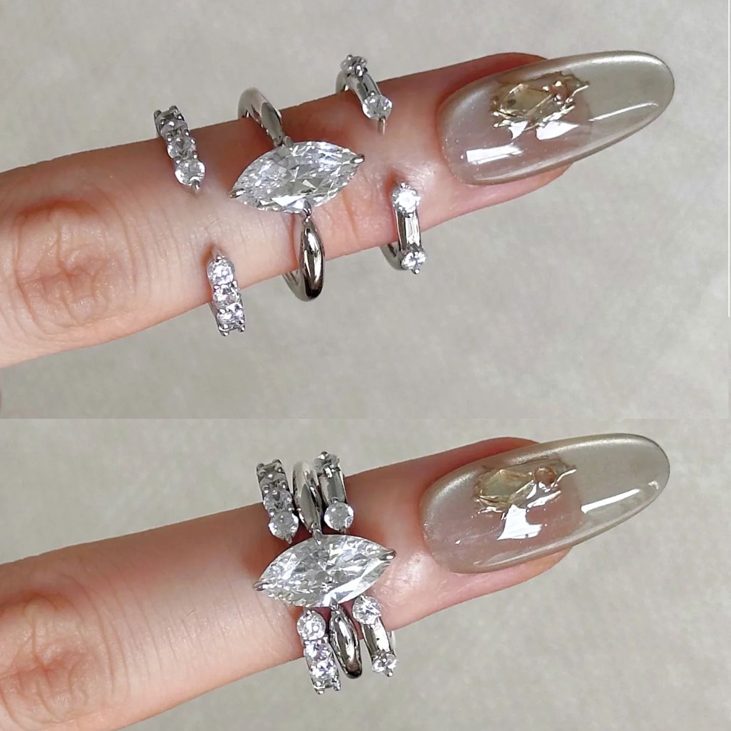 Minimalist Style Three in One  - Minimalist Ring Stackable ulasan dan harga