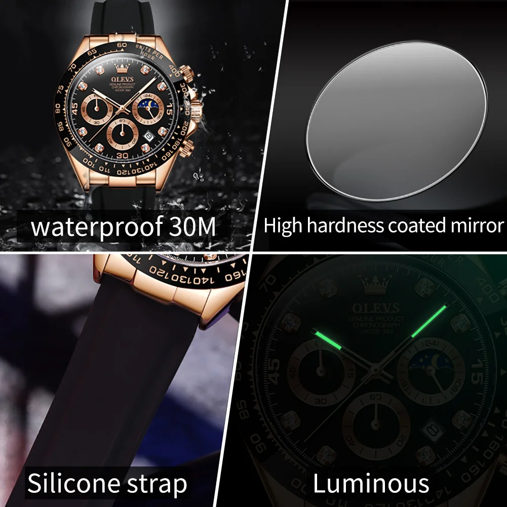 OLEVS 2875 Men's Watches Chron - Jewelry Inspired Watches ulasan dan harga